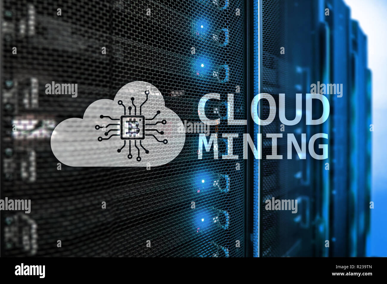 Cloud Computing Data Or Cryptocurrency Bitcoin Ethereum Mining - 